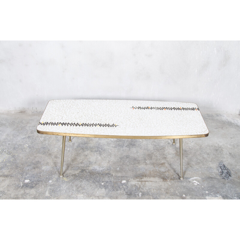 Mid-century Italian coffee table with ceramic top - 1960s