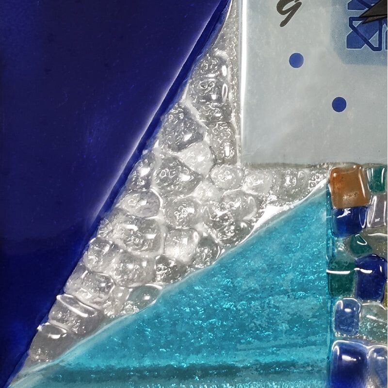 Reloj de pared vintage de cristal de Murano de Csc, Italia 1970