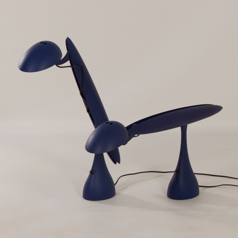 Par de candeeiros de mesa vintage "Heron" com corpos de nylon e alumínio de Isao Hosoe para Luxo, Noruega 1990