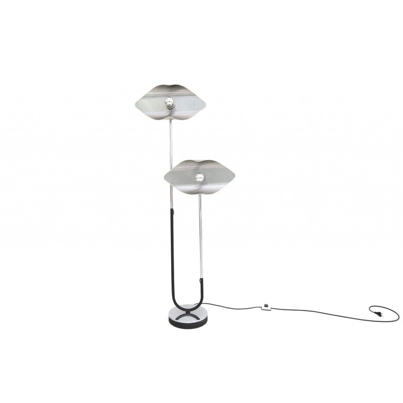 Reggiani chromed steel floor lamp - 1970s