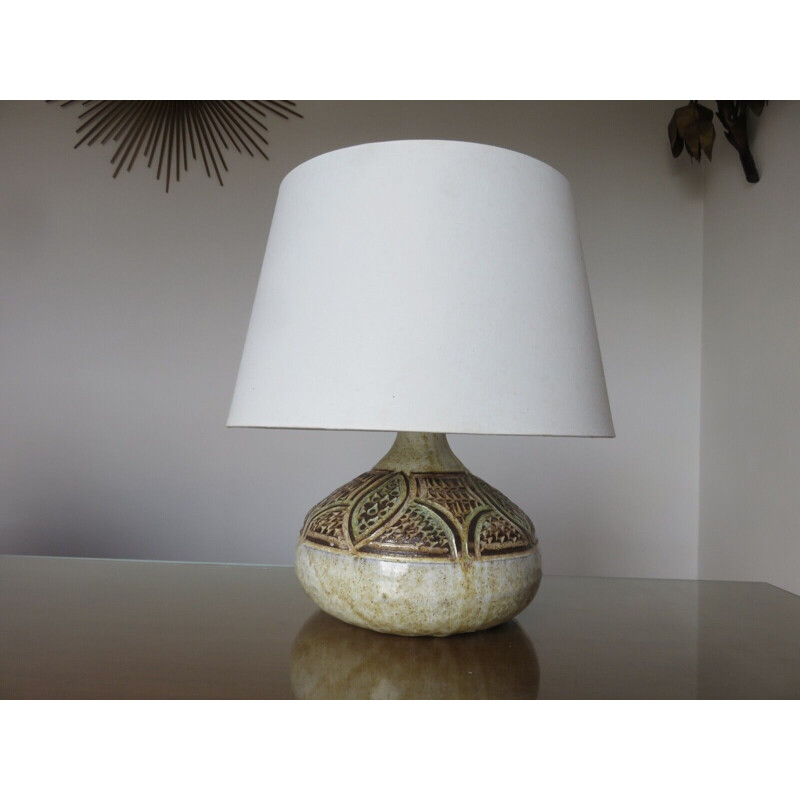 Vintage ceramic lamp by Giraud in Vallauris, France 1960