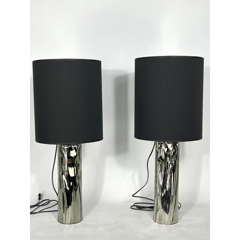 Paar oude Murano glazen tafellampen van Barovier