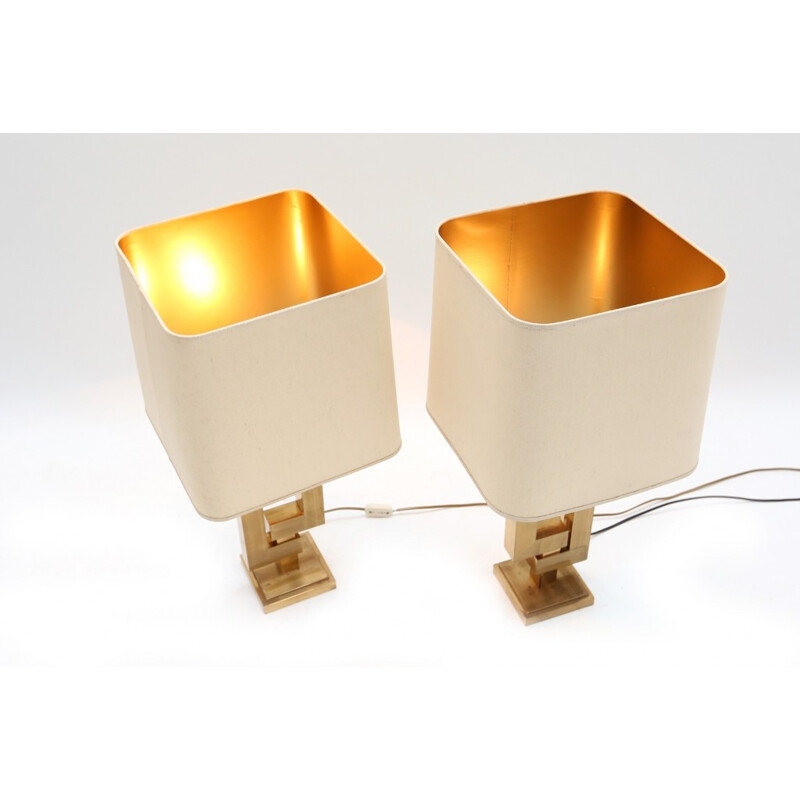 Set of brass lamps, Romeo REGA - 1970s