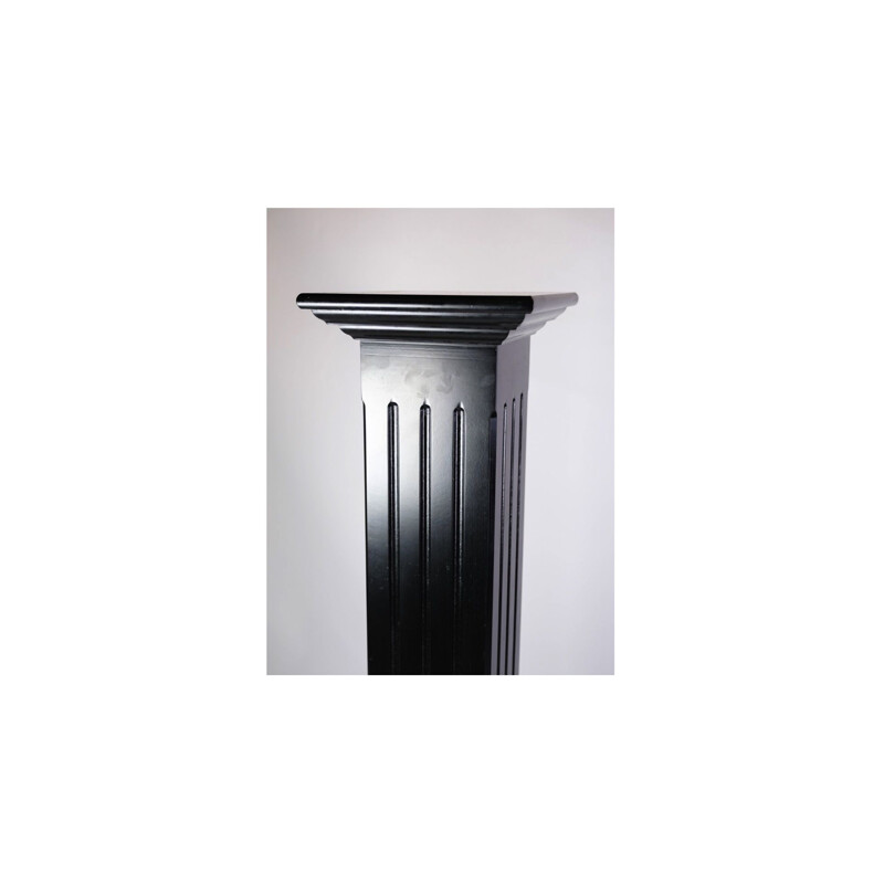 Pair of vintage pedestals with black paint, 1980