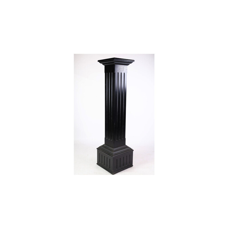 Pair of vintage pedestals with black paint, 1980