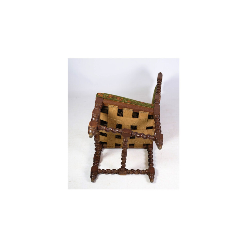 Vintage-Stuhl mit hoher Rückenlehne aus massiver Eiche, 1910
