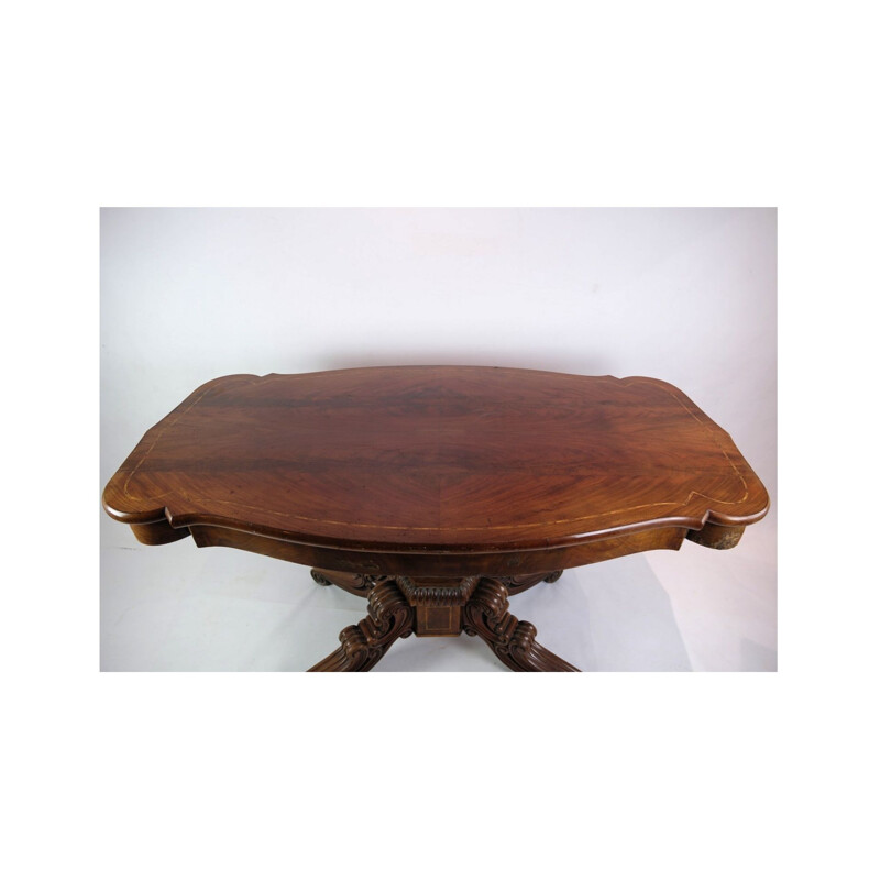 Vintage mahogany column table, 1840