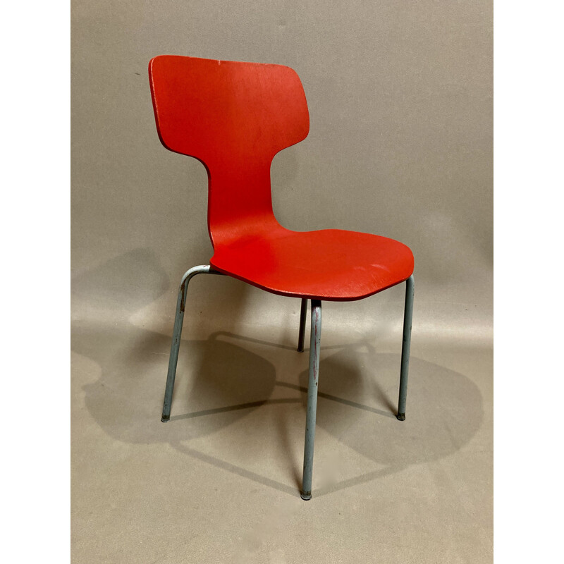 Set of 6 vintage children's chairs by Arne Jacobsen for Fritz Hansen, 1960