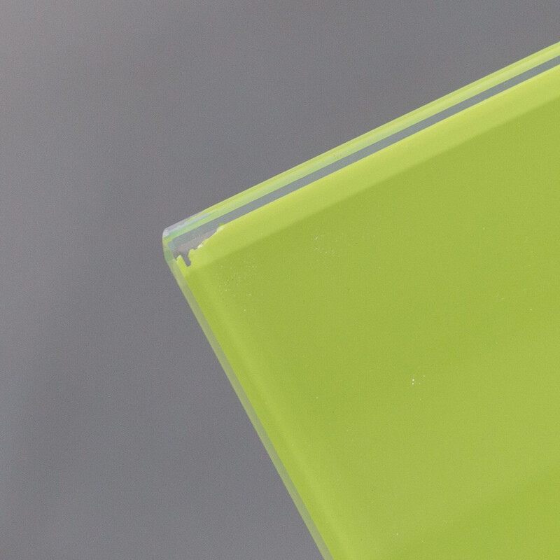 Groen glazen vintage bureautafel van Norman Foster voor Tecno
