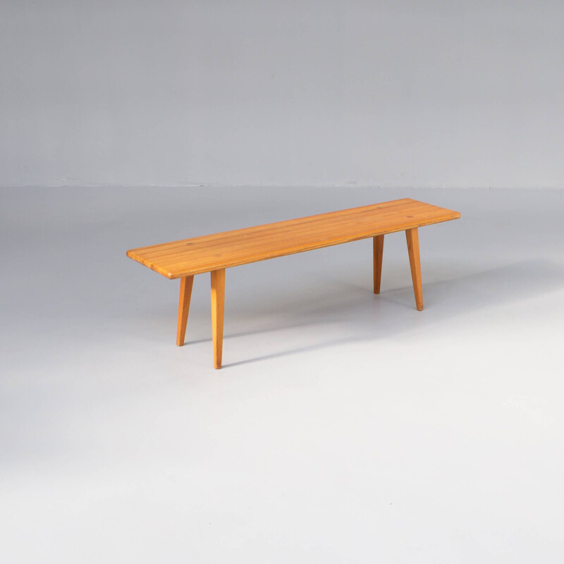 Vintage pine bench by Carl Malmsten for Svensk Fur, 1970s