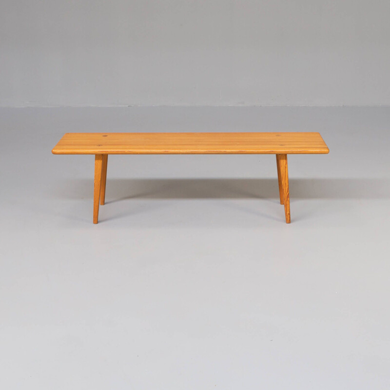 Vintage pine bench by Carl Malmsten for Svensk Fur, 1970s