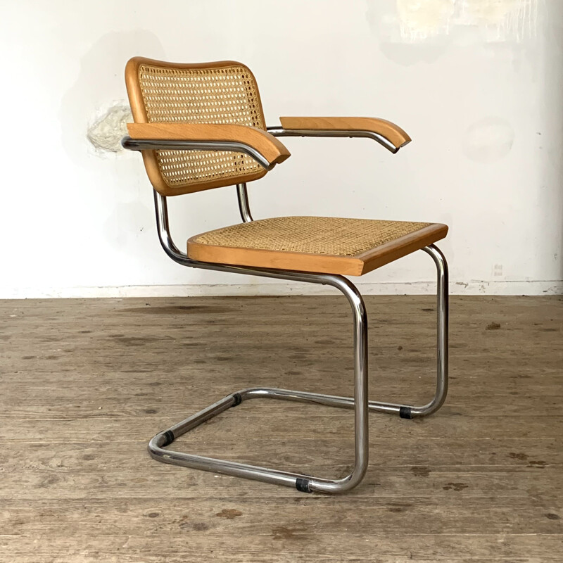 Vintage fauteuil model Cesca B64 van Marcel Breuer