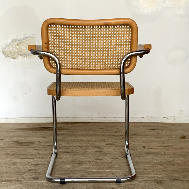 Vintage fauteuil model Cesca B64 van Marcel Breuer