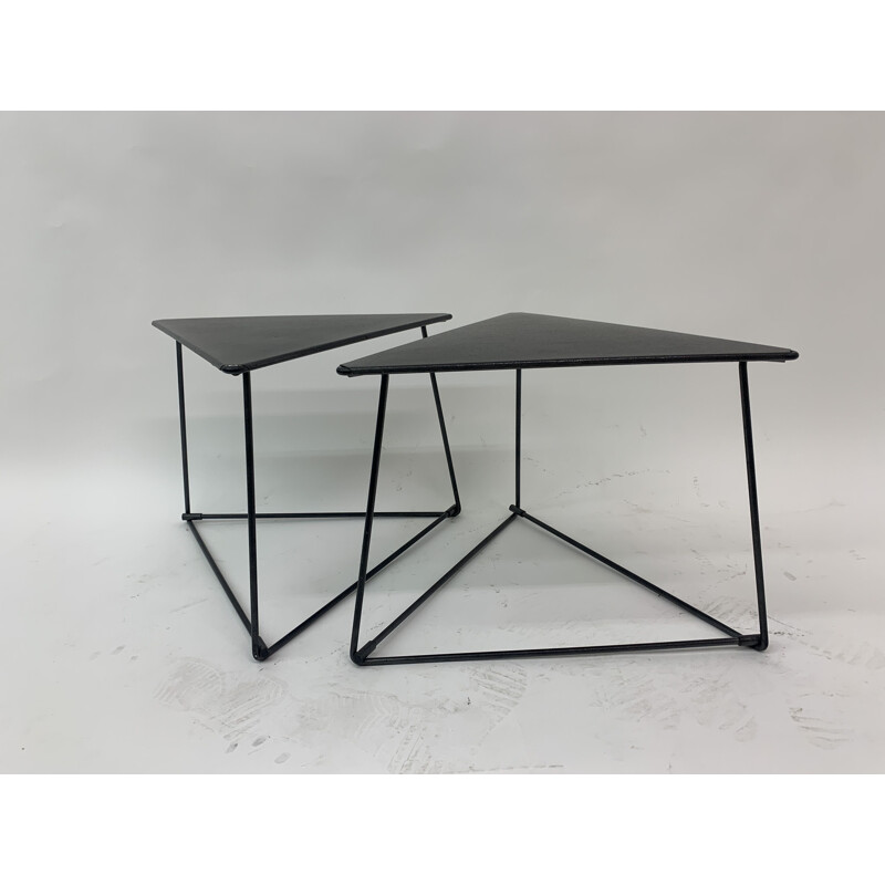 Paire de tables d'appoint triangulaires vintage "Oti" de Niels Gammelgaard pour Ikea, 1980