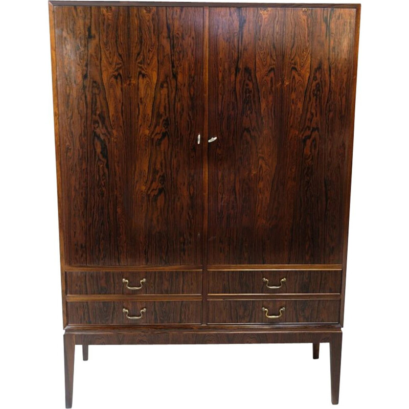 Vintage rosewood cabinet by Ole Wanscher, 1960s