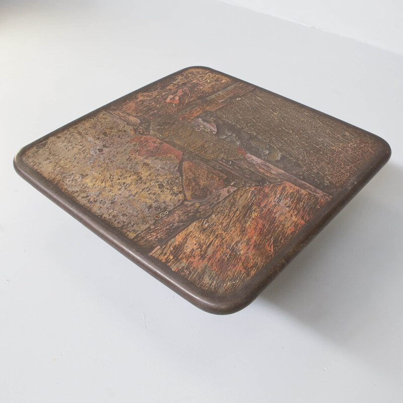 Table basse vintage en pierre naturelle faite à la main par Paul Kingma, 1970