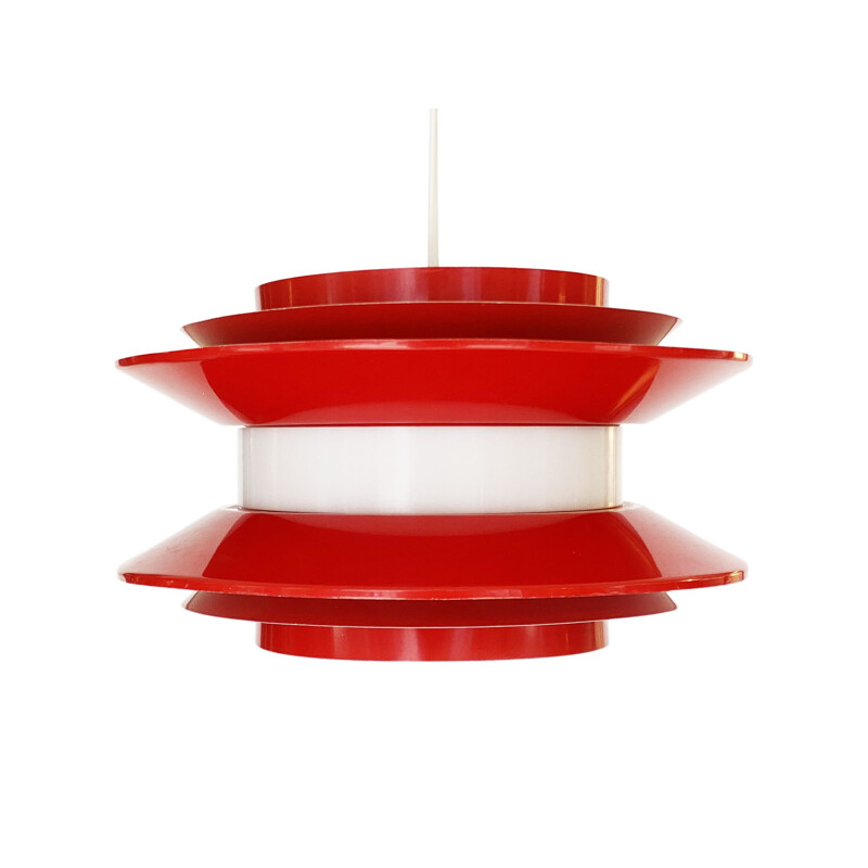 Suspension vintage "Trava" rouge par Carl Thore pour Granhaga Metallindustri, Suède 1970