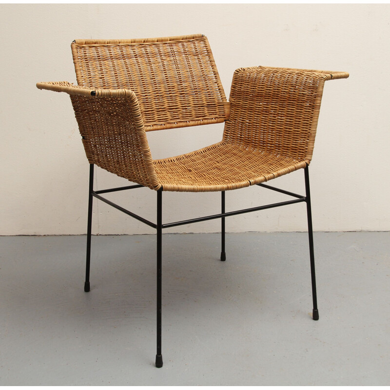 Vintage-Sessel in Korbform von Herta Marta Witzemann für Erwin Behr, 1960