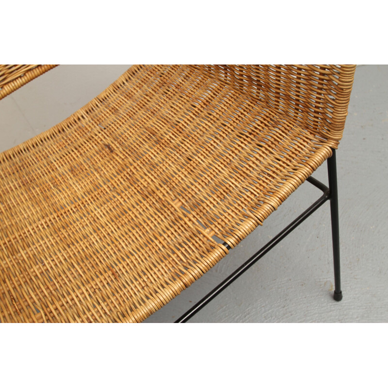 Vintage basket armchair by Herta Marta Witzemann for Erwin Behr, 1960s