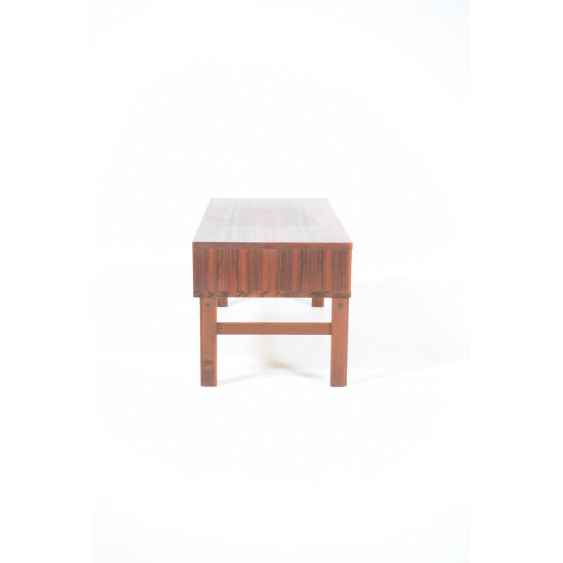 Scandinavian side table in rosewood with drawers - 1970s