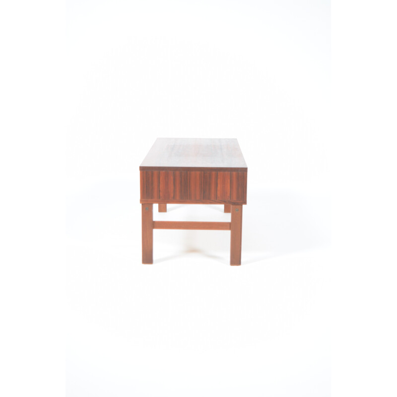 Scandinavian side table in rosewood with drawers - 1970s