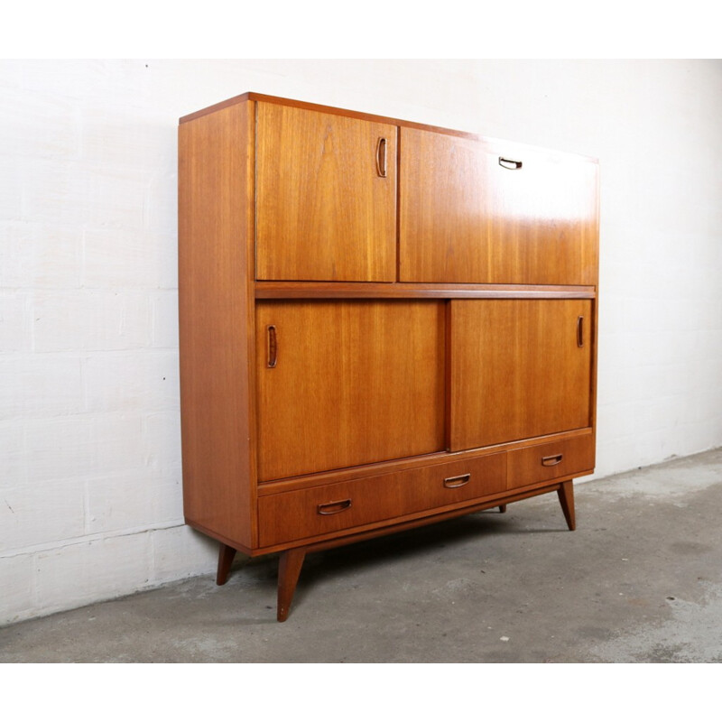 Large mid-century cabinet in teak wood - 1950s