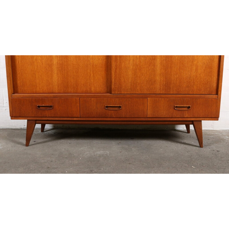 Large mid-century cabinet in teak wood - 1950s