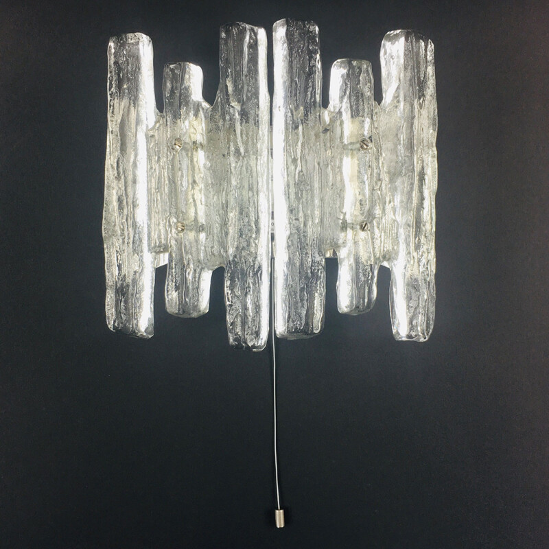 Vintage wandlamp in mat glas van J. T. Kalmar voor Kalmar Franken, 1960