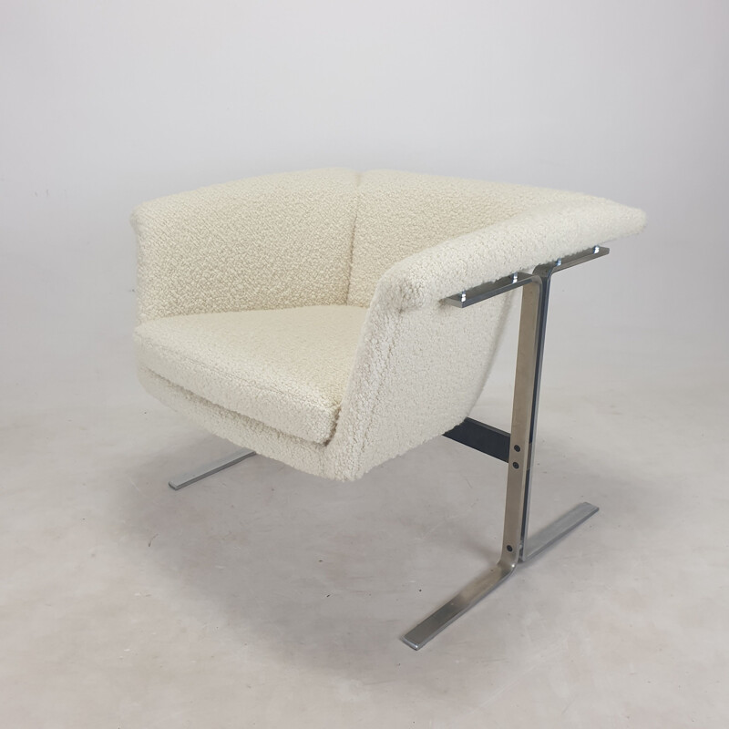 Paar vintage fauteuils in wollen bouclé stof van Geoffrey Harcourt voor Artifort, 1963