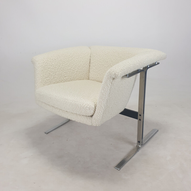 Pair of vintage wool bouclé armchairs by Geoffrey Harcourt for Artifort, 1963