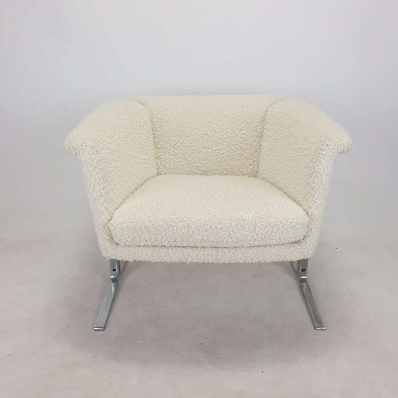 Par de poltronas vintage em tecido bouclé de lã de Geoffrey Harcourt para Artifort, 1963