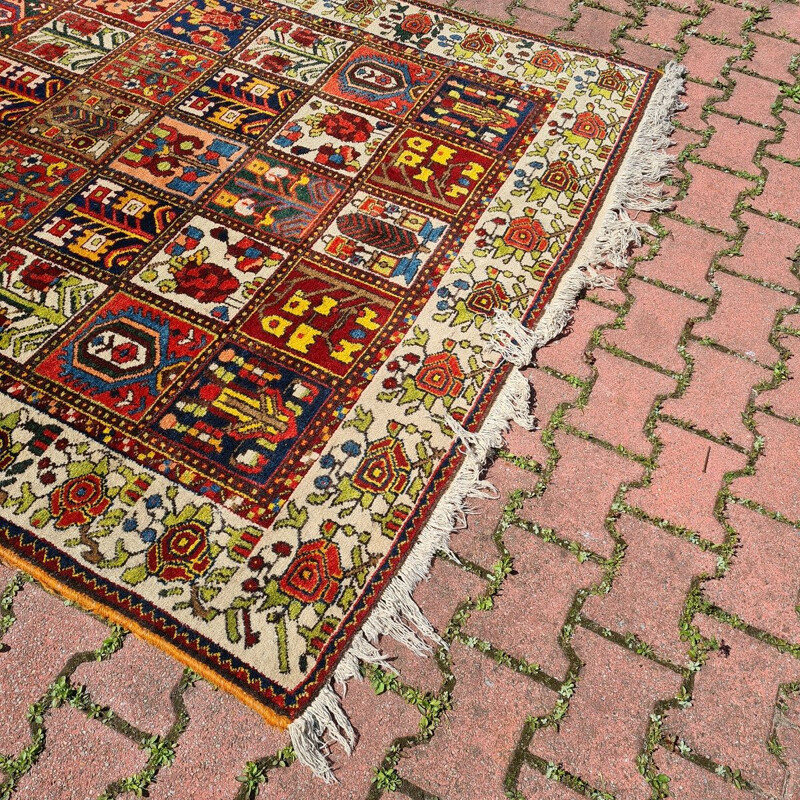 Tapete "Bahktiar" de lã persa vintageada à mão