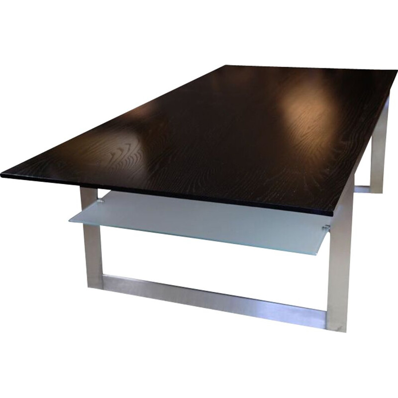 table basse vintage en - noir