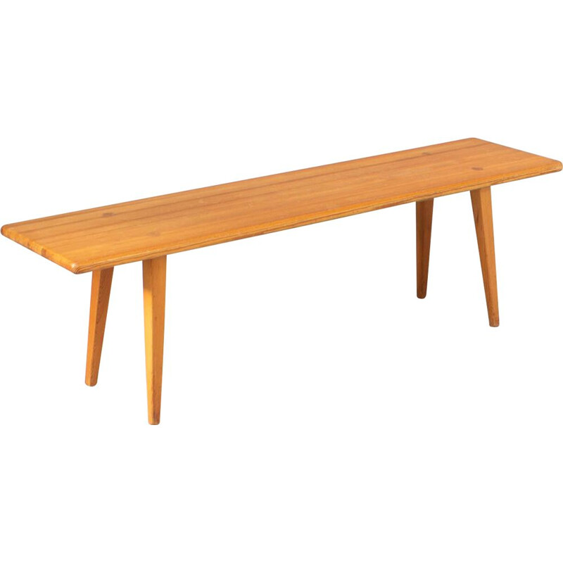 Vintage pine bench by Carl Malmsten for Svensk Fur, 1970s