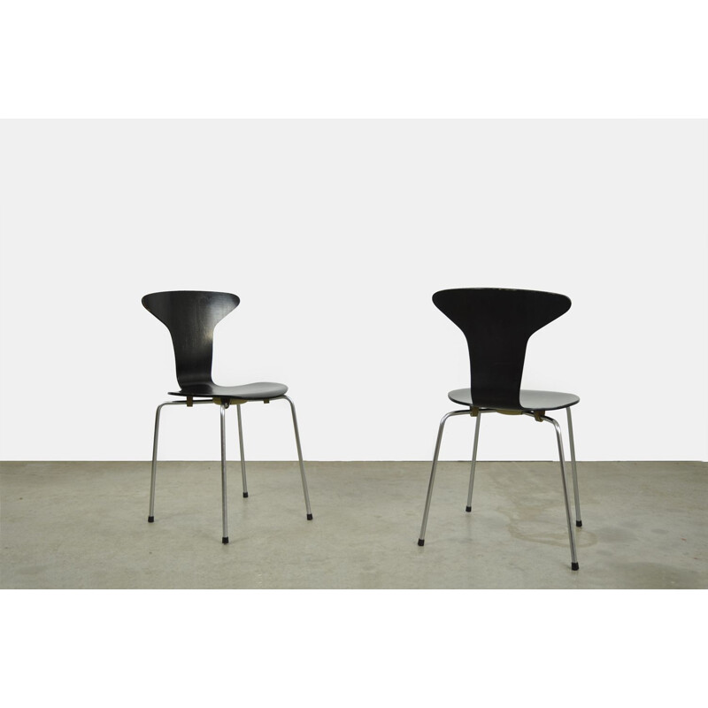 Paire de chaises vintage MyggenMosquito par Arne Jacobsen pour Fritz Hansen, Danemark 1973