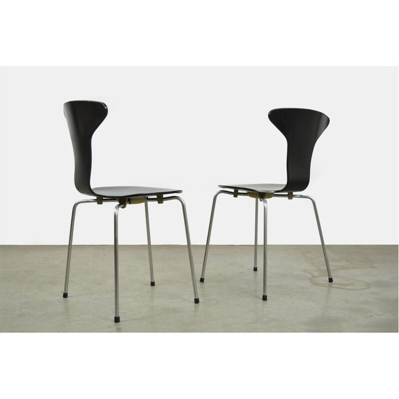 Paire de chaises vintage MyggenMosquito par Arne Jacobsen pour Fritz Hansen, Danemark 1973