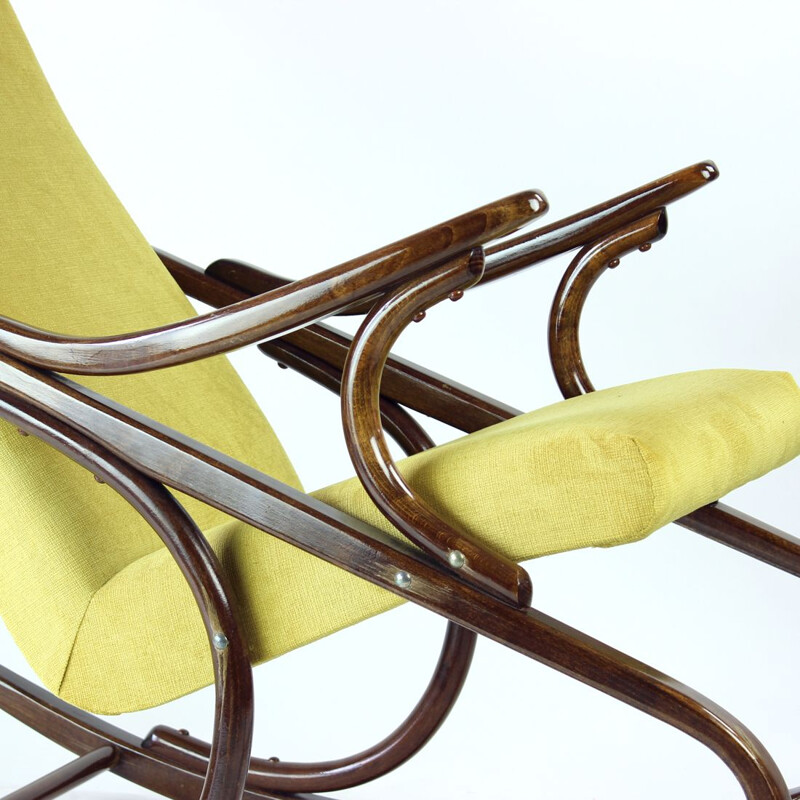 Vintage bentwood rocking chair by Ton, Czech 1960