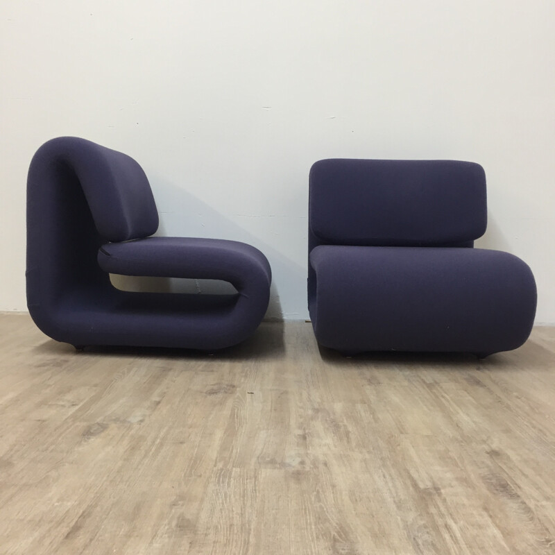 Pair of "1500" lounge chairs, Etienne-Henri MARTIN - 1970s