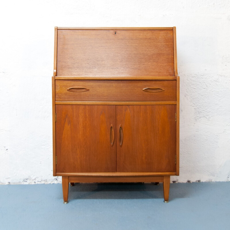 Mid century Scandinavian light teak secretary - 1950s