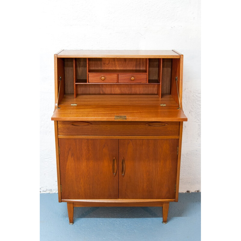 Mid century Scandinavian light teak secretary - 1950s