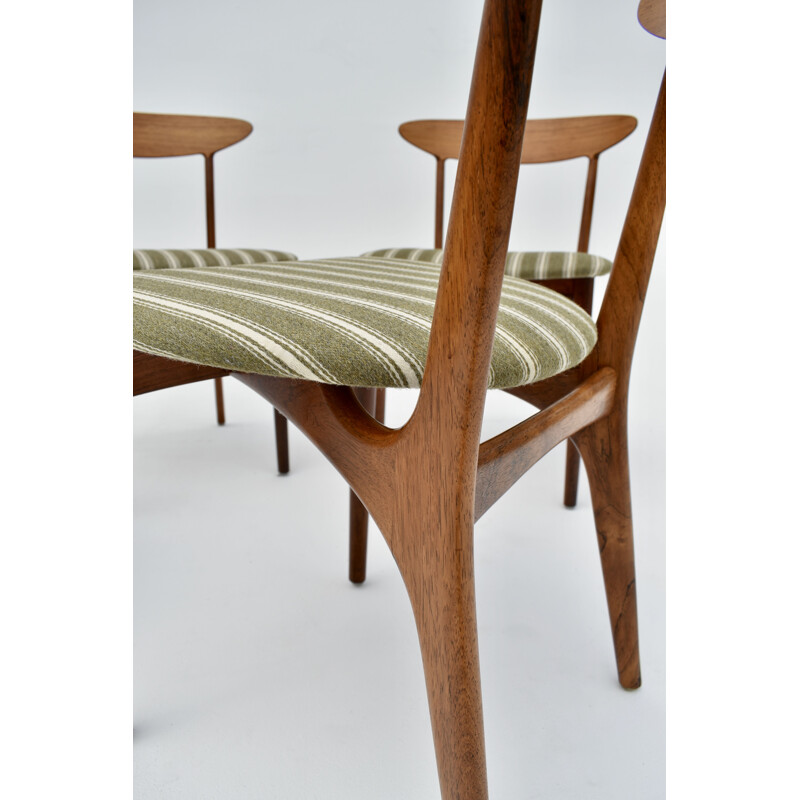 Set of 4 vintage rosewood chairs by Kurt Østervig for Brande Møbelindustri, 1956