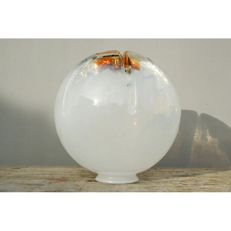 Candeeiro suspenso "Mazzega Sphere" de vidro Vintage Murano, Itália 1970