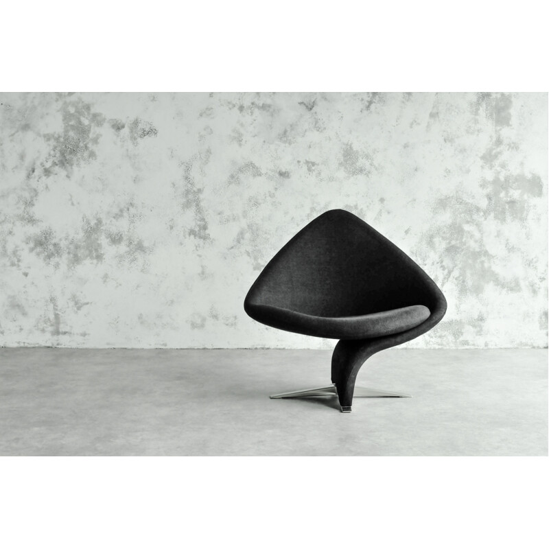 Vintage zwarte fauteuil