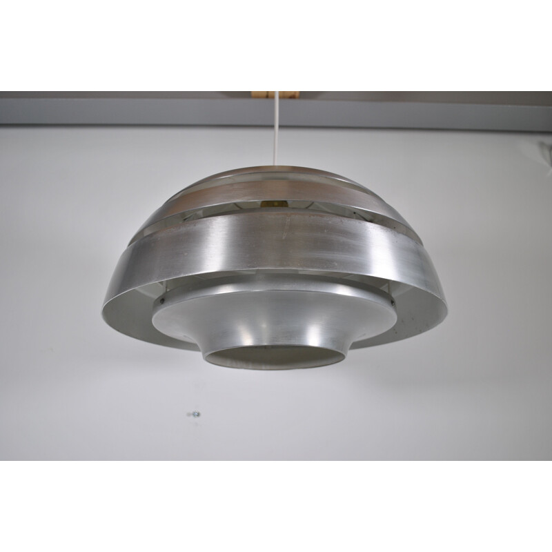 Vintage aluminium pendant lamp by Hans Agne Jakobsson, 1970