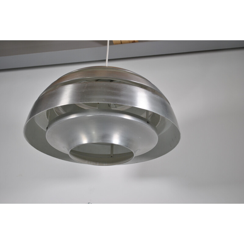 Vintage aluminium pendant lamp by Hans Agne Jakobsson, 1970