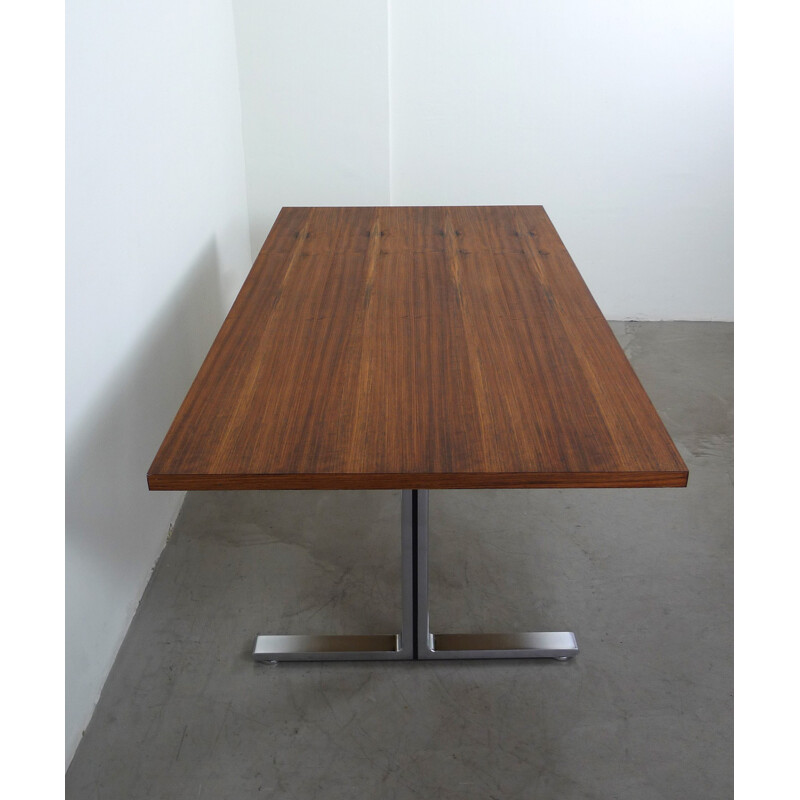 Grande table "Alpha" vintage en noyer, Walter KNOLL - 1970