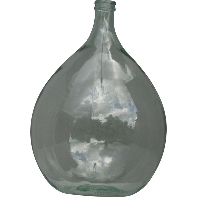 Vase Dame-Jeanne vintage en verre,