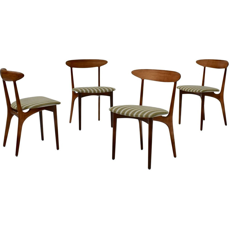 Set van 4 vintage rozenhouten stoelen van Kurt Østervig voor Brande Møbelindustri, 1956
