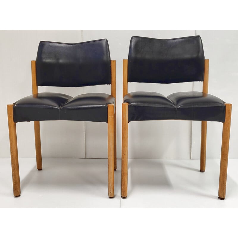 Paire de chaises vintage de Pierre Guariche, 1973