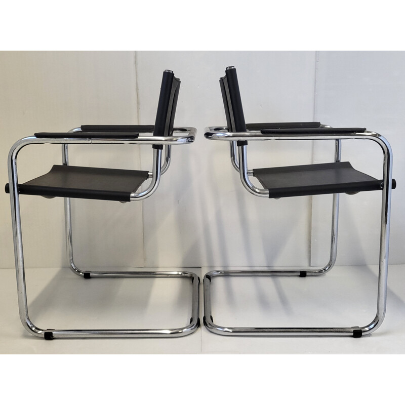 Conjunto de 4 cadeiras S33 cantilever vintage por Mart Stam
